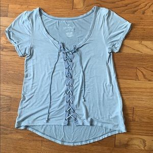 American Eagle Lace Up Soft&Sexy T-Shirt